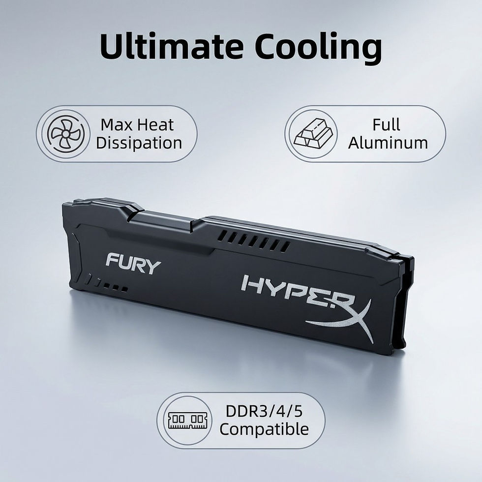 Thumbnail: TISHRIC DDR5 DDR4 DDR3 DDR2 DDR1 Computer Memory Cooler Radiator Aluminum Alloy 