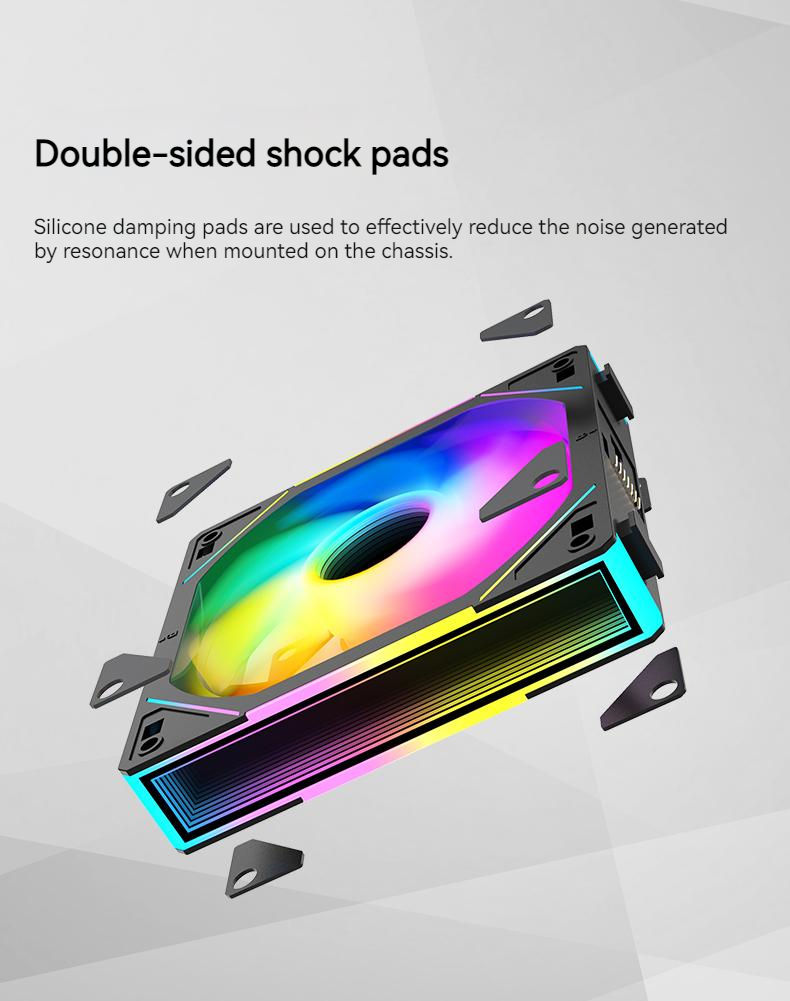 Thumbnail: TEUCER JM-1 PC Cooling Fan Kit 120mm ARGB Cyclic Mirror Light Effect Fan PWM 800