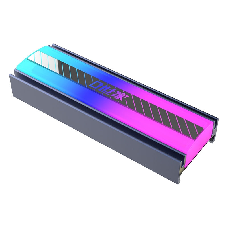 TEUCER M.2 NVME SSD Heatsink 5V 3Pin ARGB Colored Lights 2280 Solid State Drive