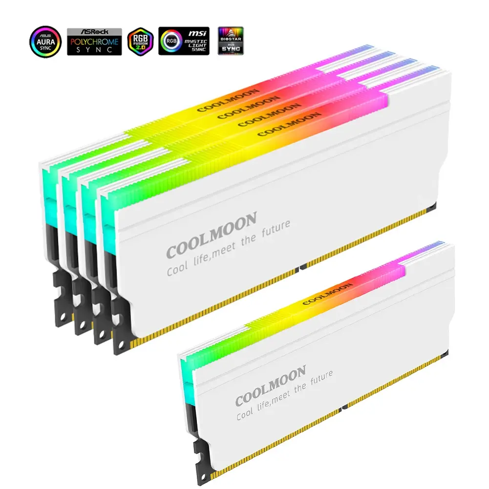 5V-3PIN ARGB DDR4 DDR3 Memory Heat Sink Aura Sync DDR Memory RAM Cooler with The