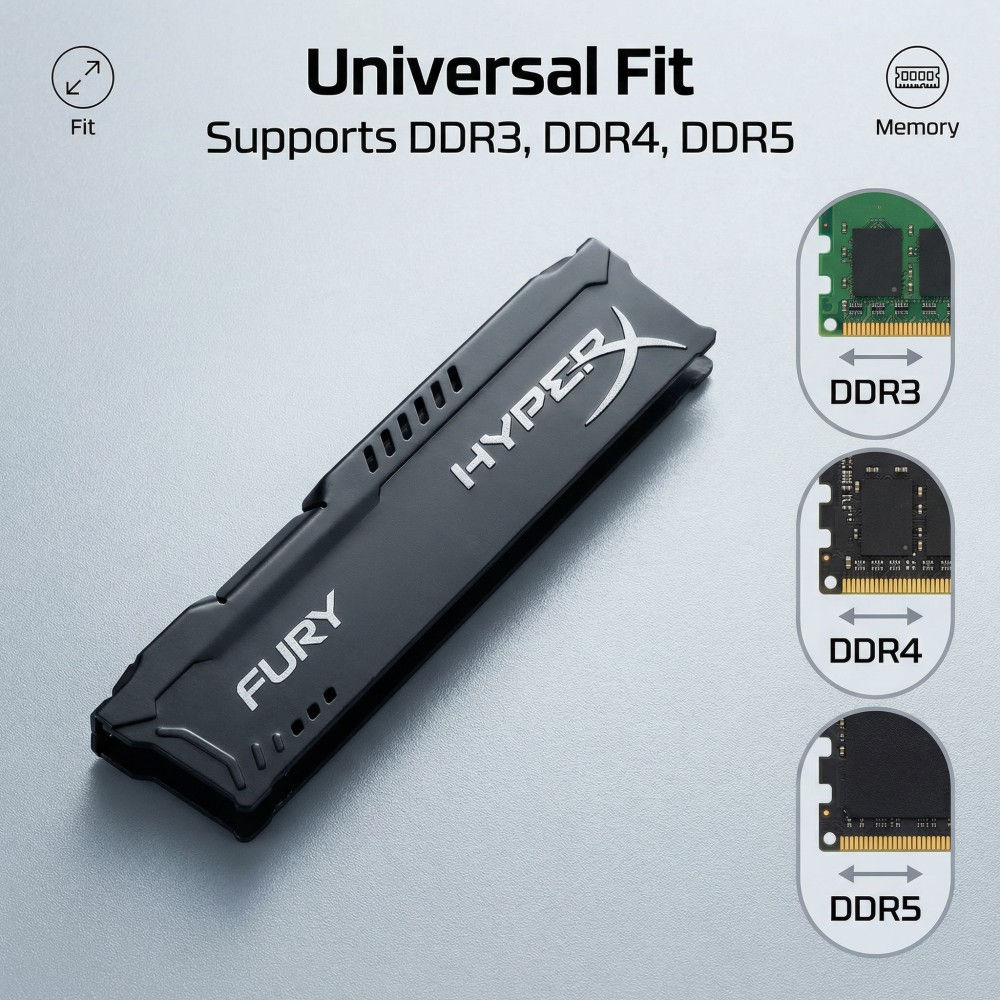 TISHRIC DDR5 DDR4 DDR3 DDR2 DDR1 Computer Memory Cooler Radiator Aluminum Alloy