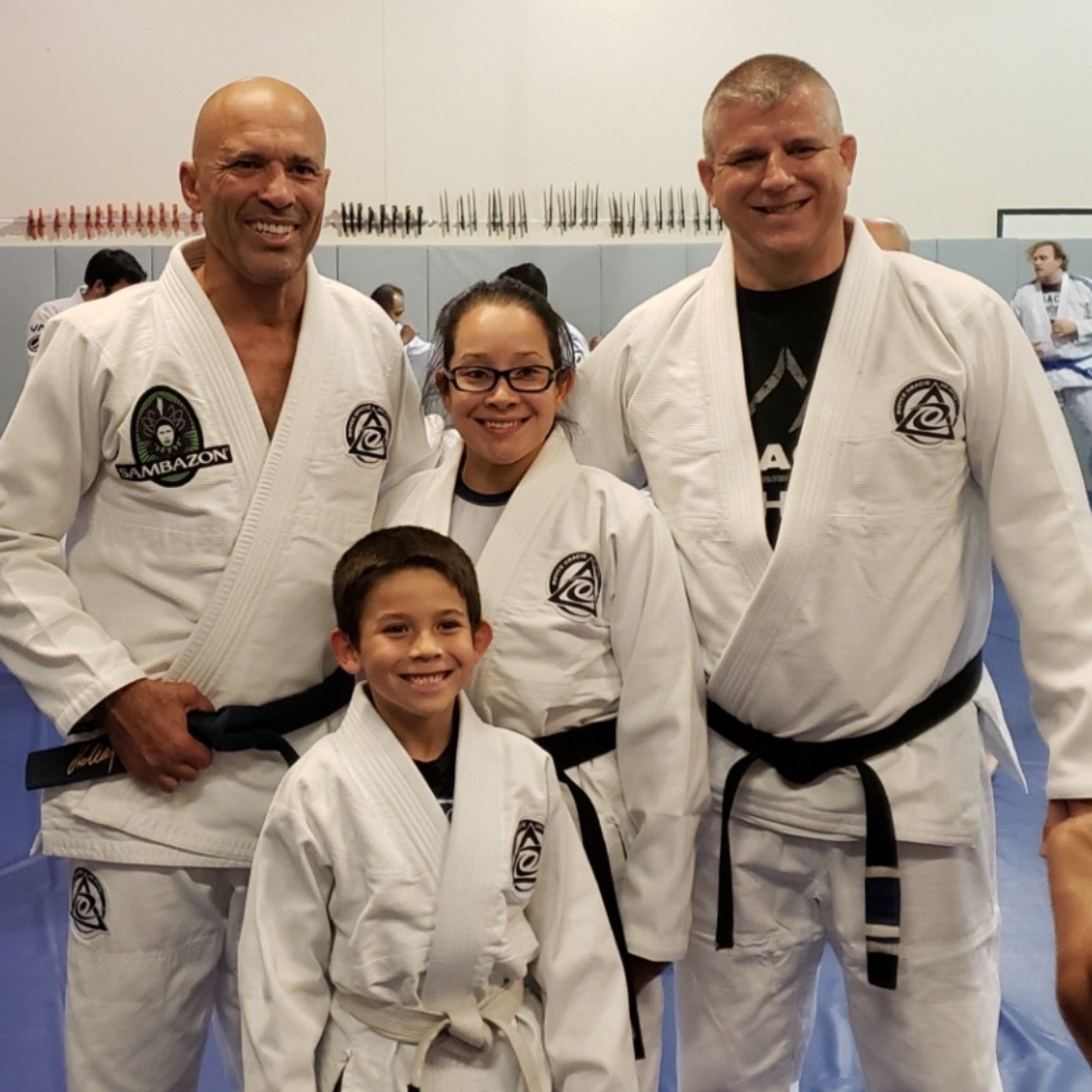 Royce Gracie and Instructors posing for picture