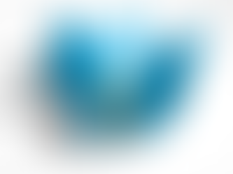 3D Modeled flower with cyan petals casting shadow