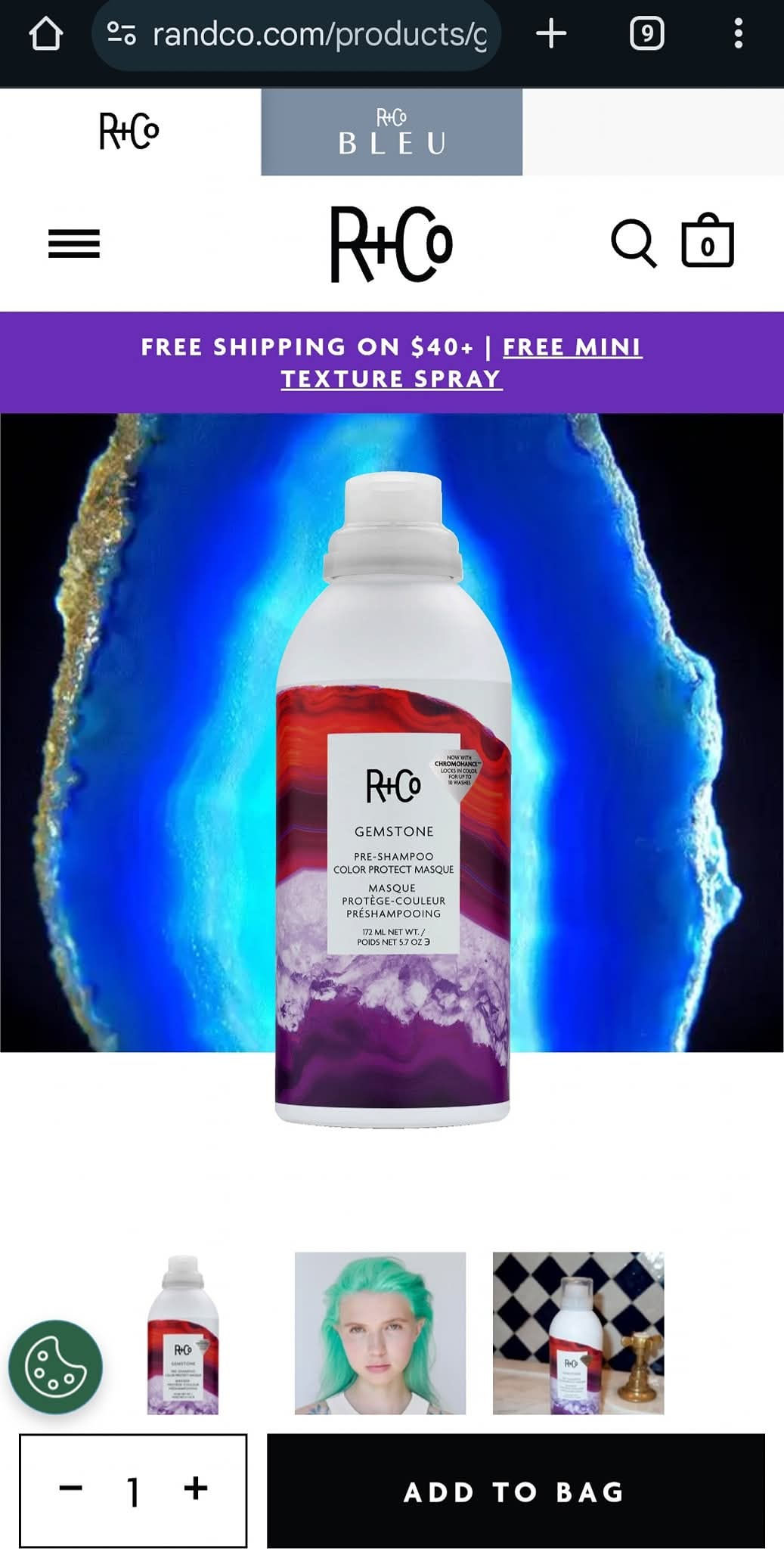 *(R and Co)* ~Gemstone~ Pre - Shampoo Color Protect Mask