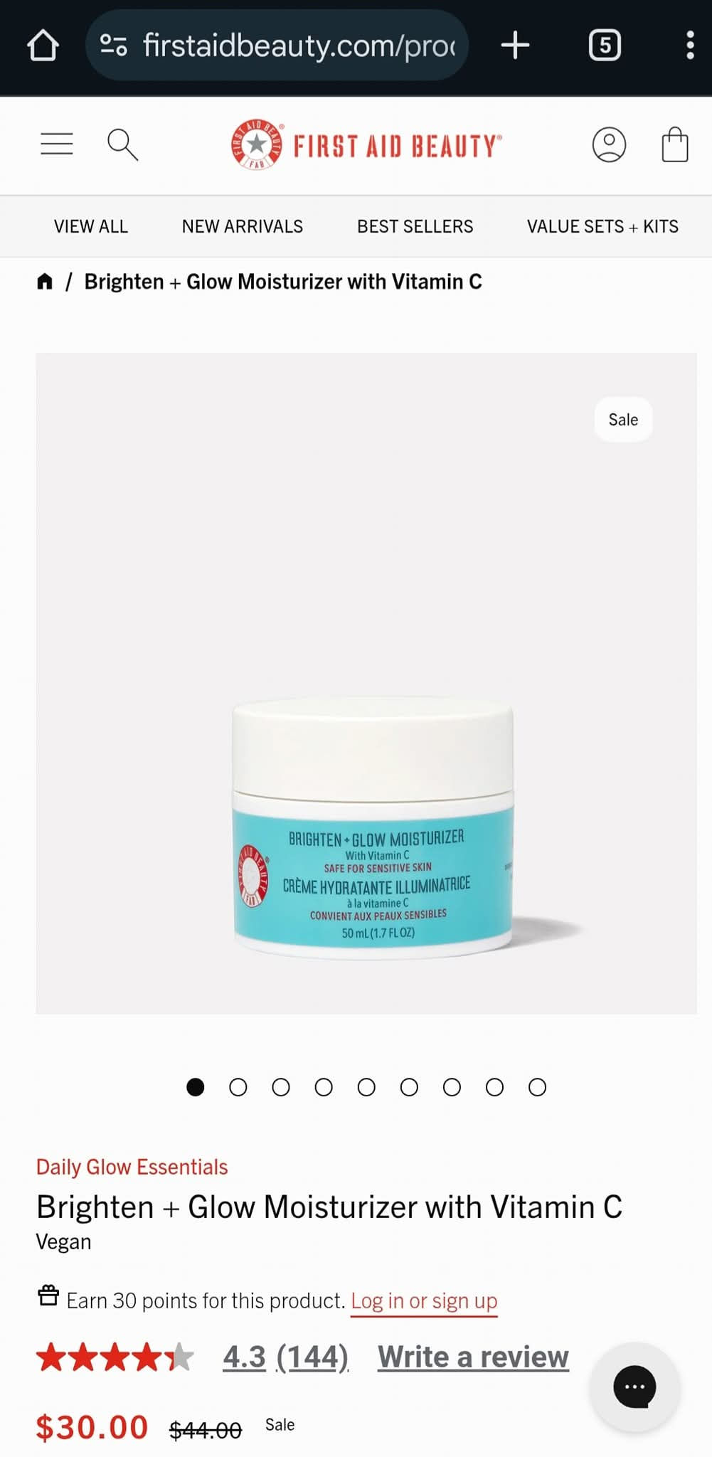 *FAB (First Aid Beauty)* Brighten + Glow Moisturizer