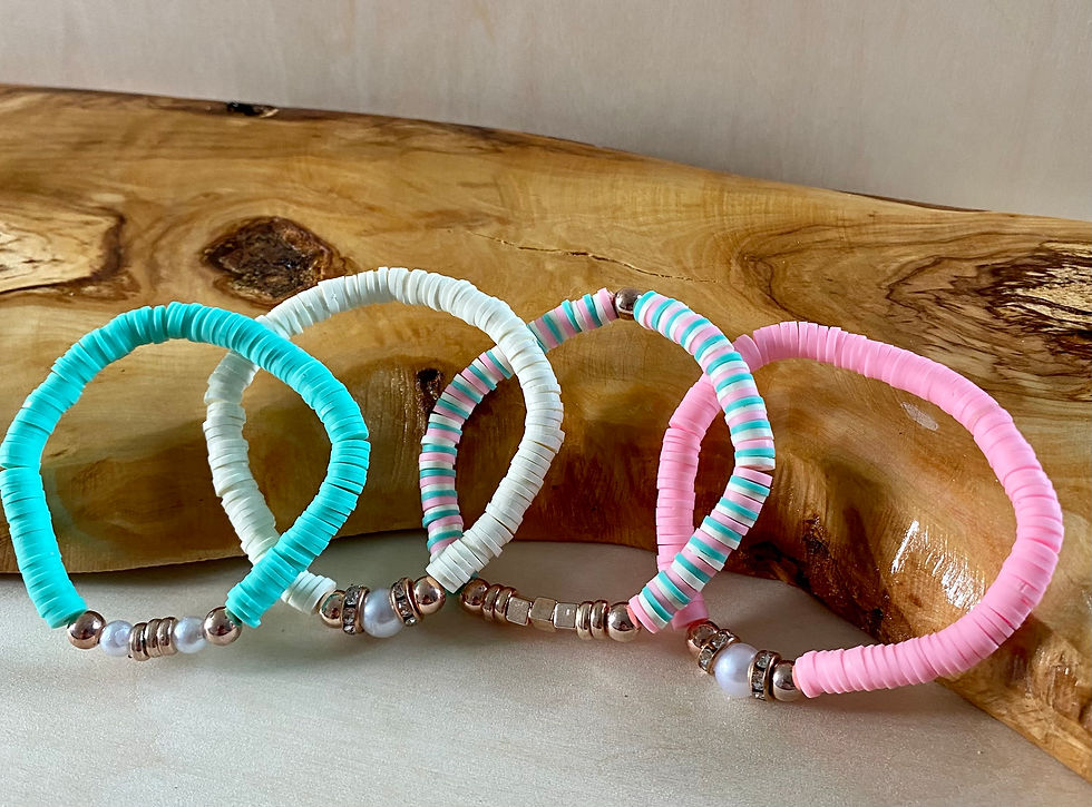Thumbnail: Heishi Clay Bead Bracelets