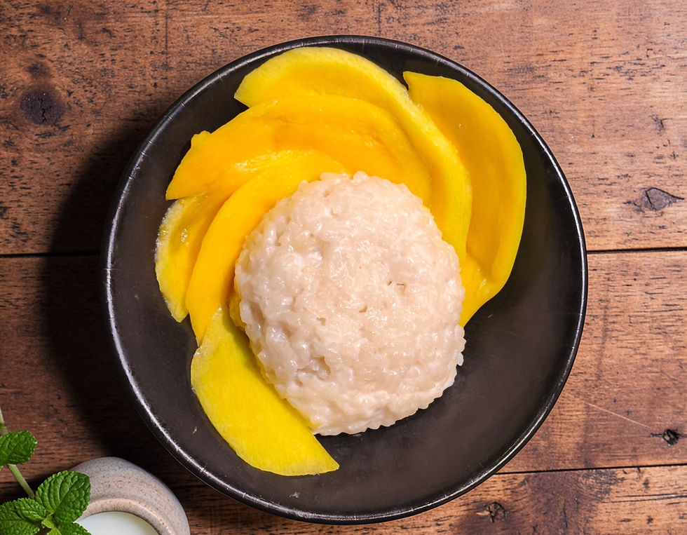 Thai Sticky Rice with mango from the Algarve