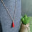 Miniature : Collier en pierre de jade rouge