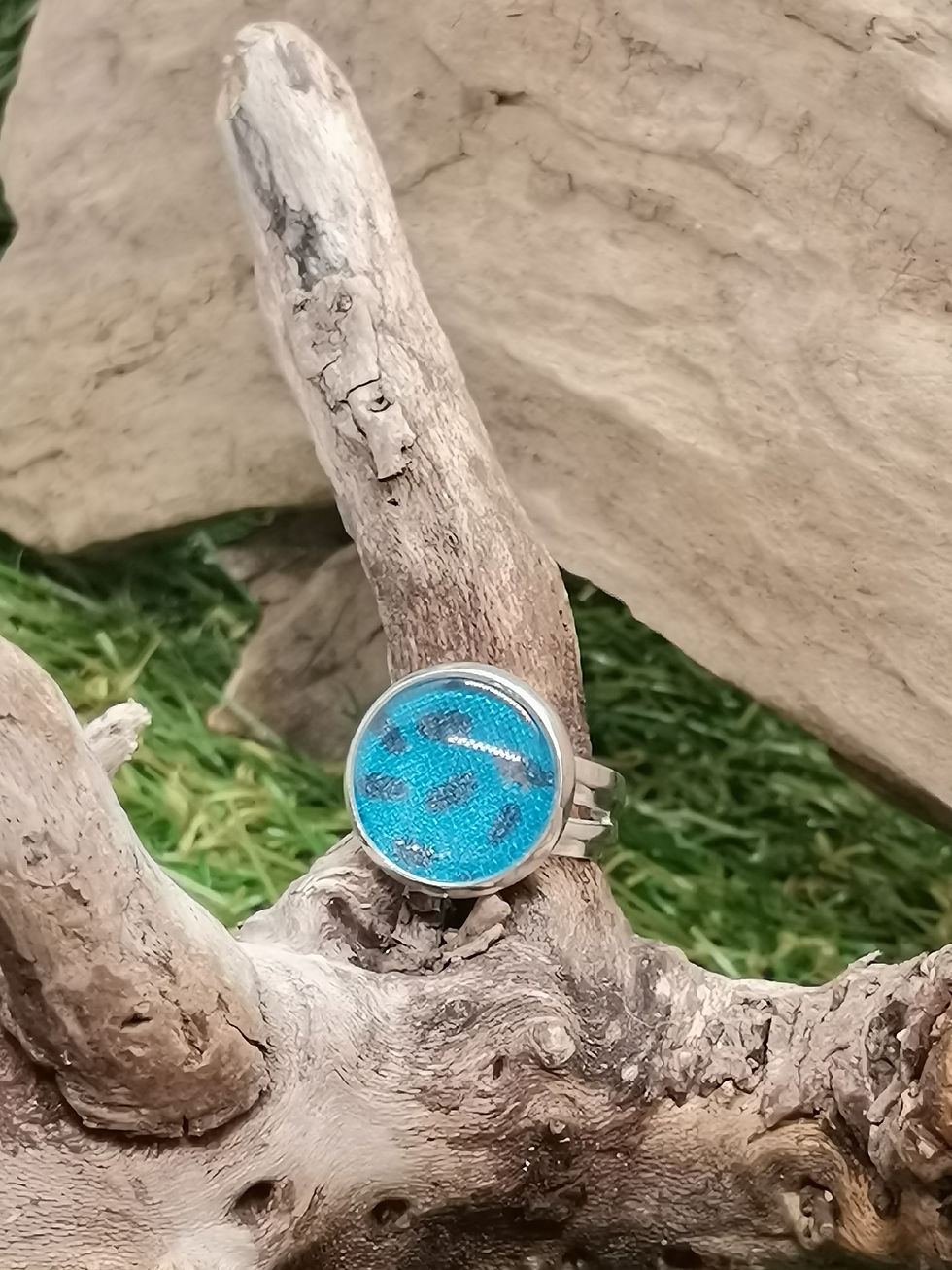 Miniature : Bague enfant avec cabochon en tissu "Austin"