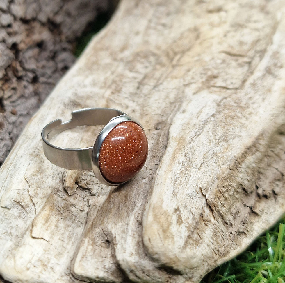 Miniature : Bague avec pierre de sable 12mm