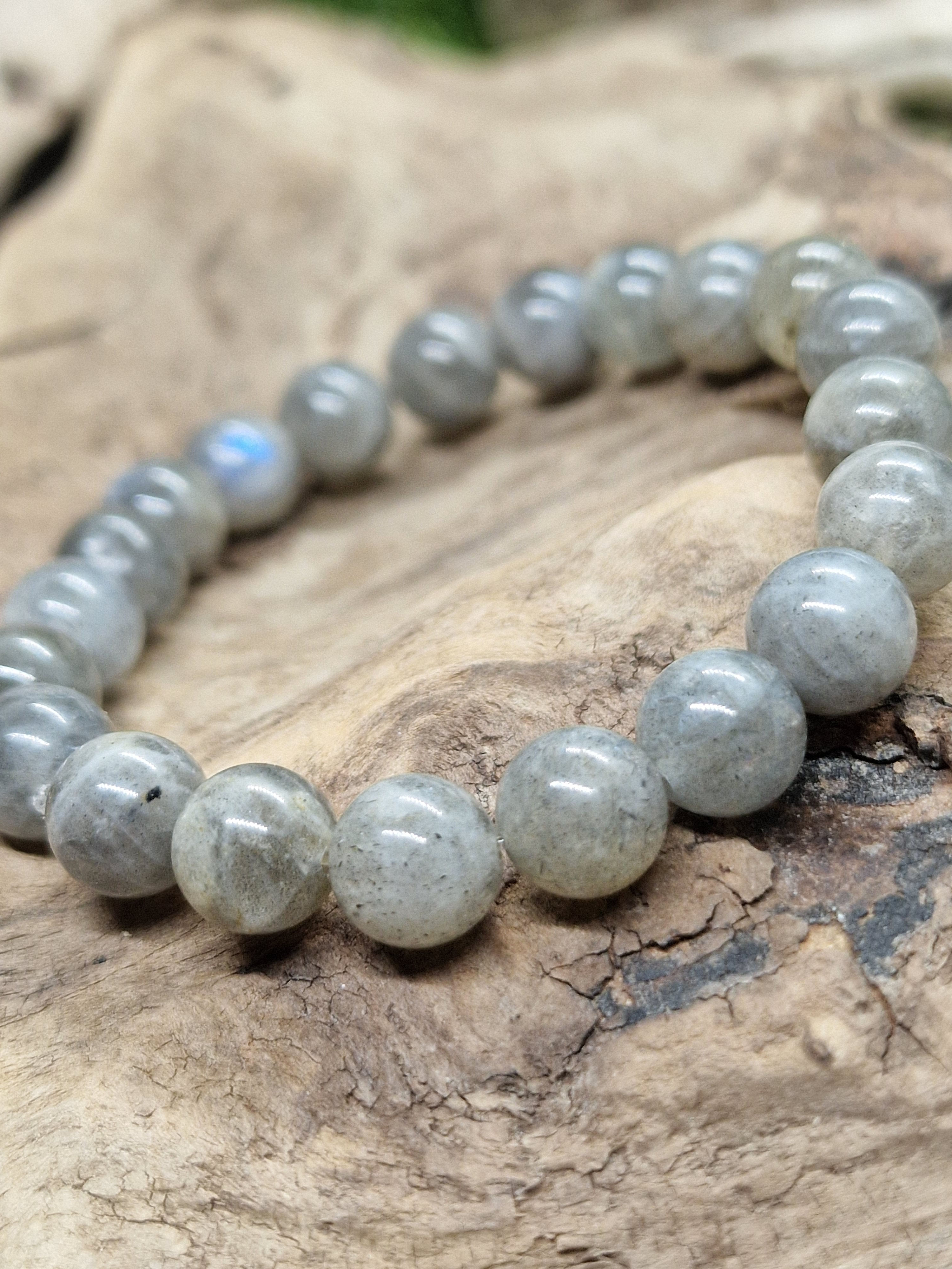 Bracelet avec pierres de labradorite 8mm