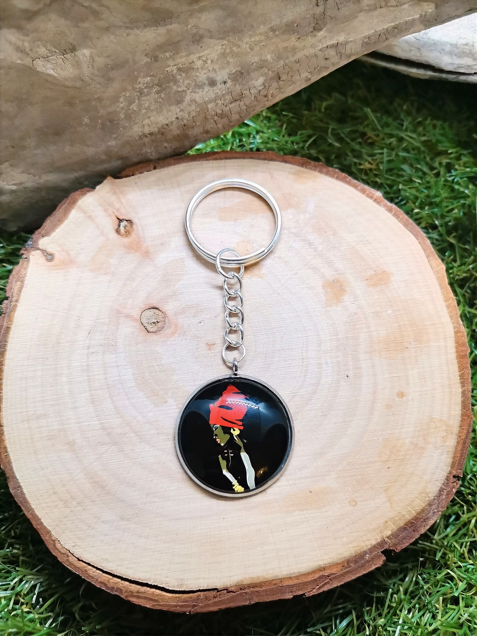 Miniature : Porte-clés en cabochon "Wanawake"