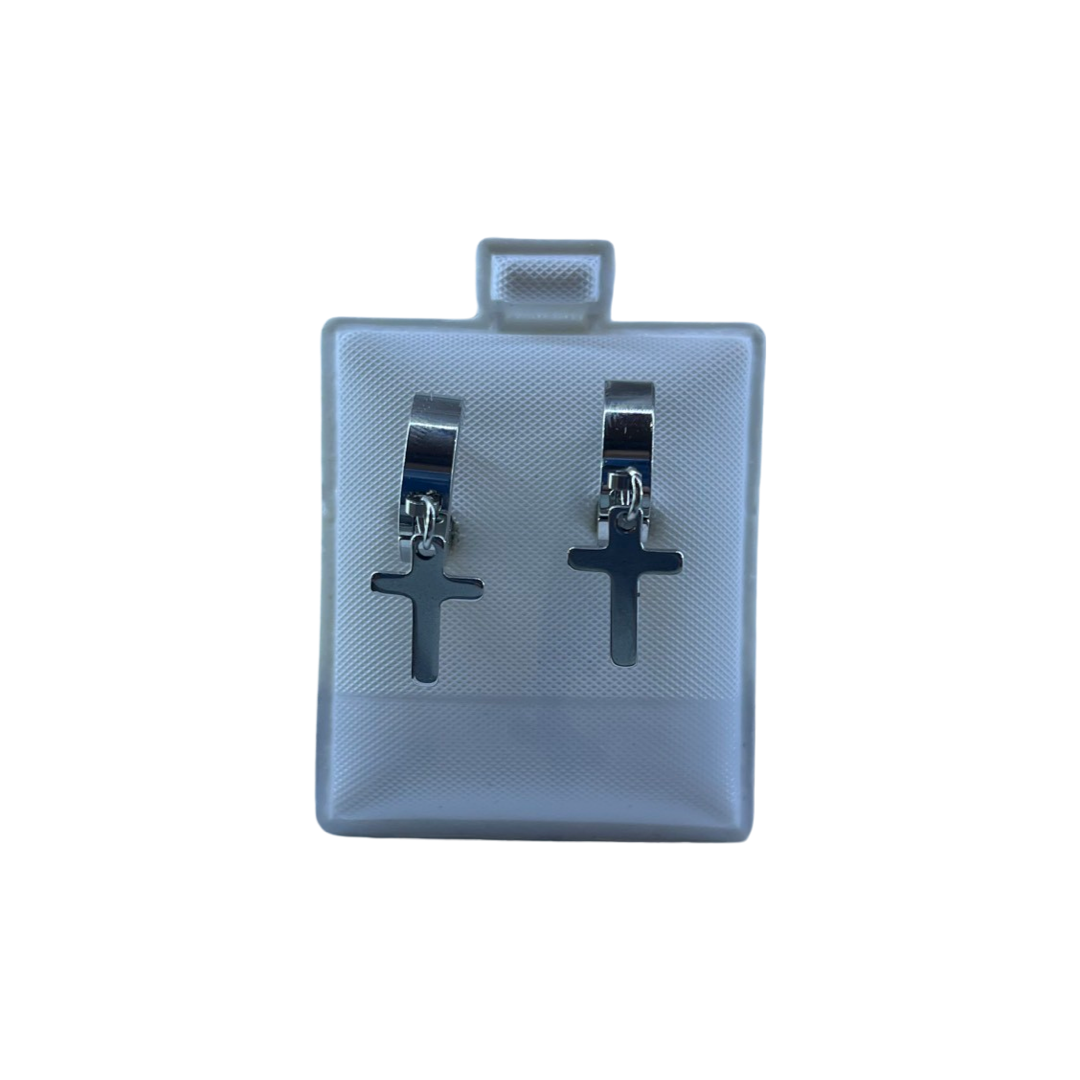Cross Surgical Stainless Steel Earrings