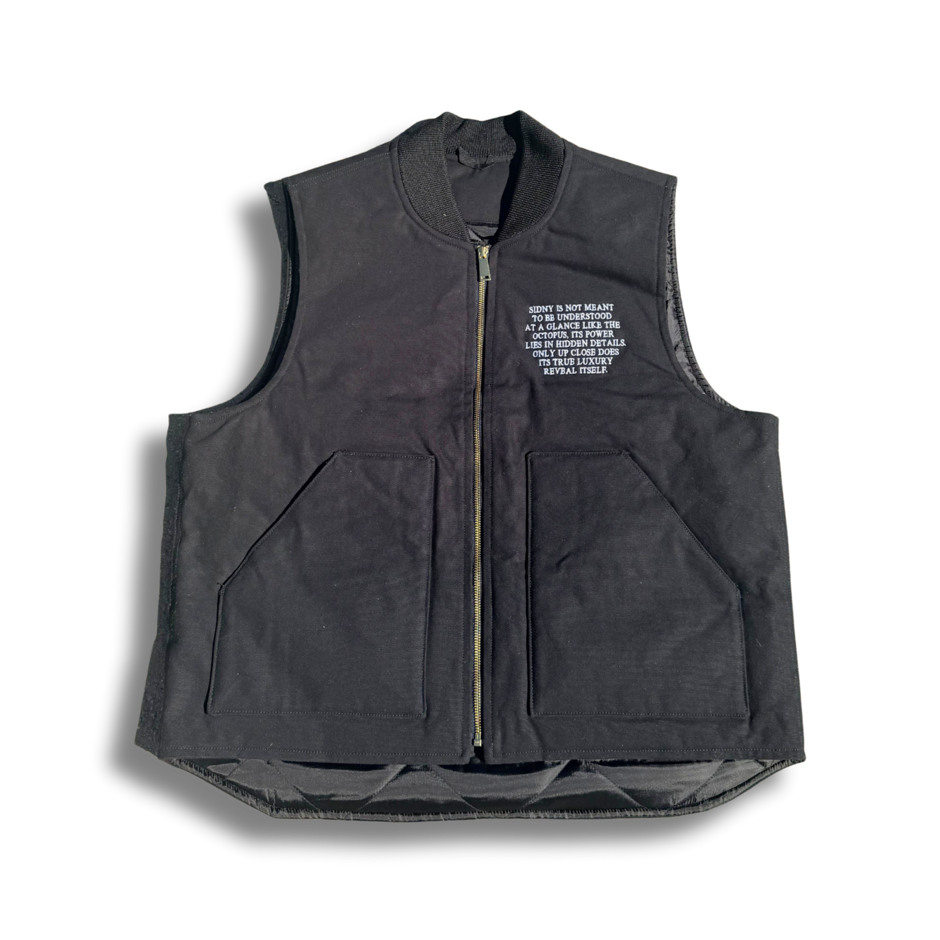 Sidny "Work Wear" Vest (Black & White)