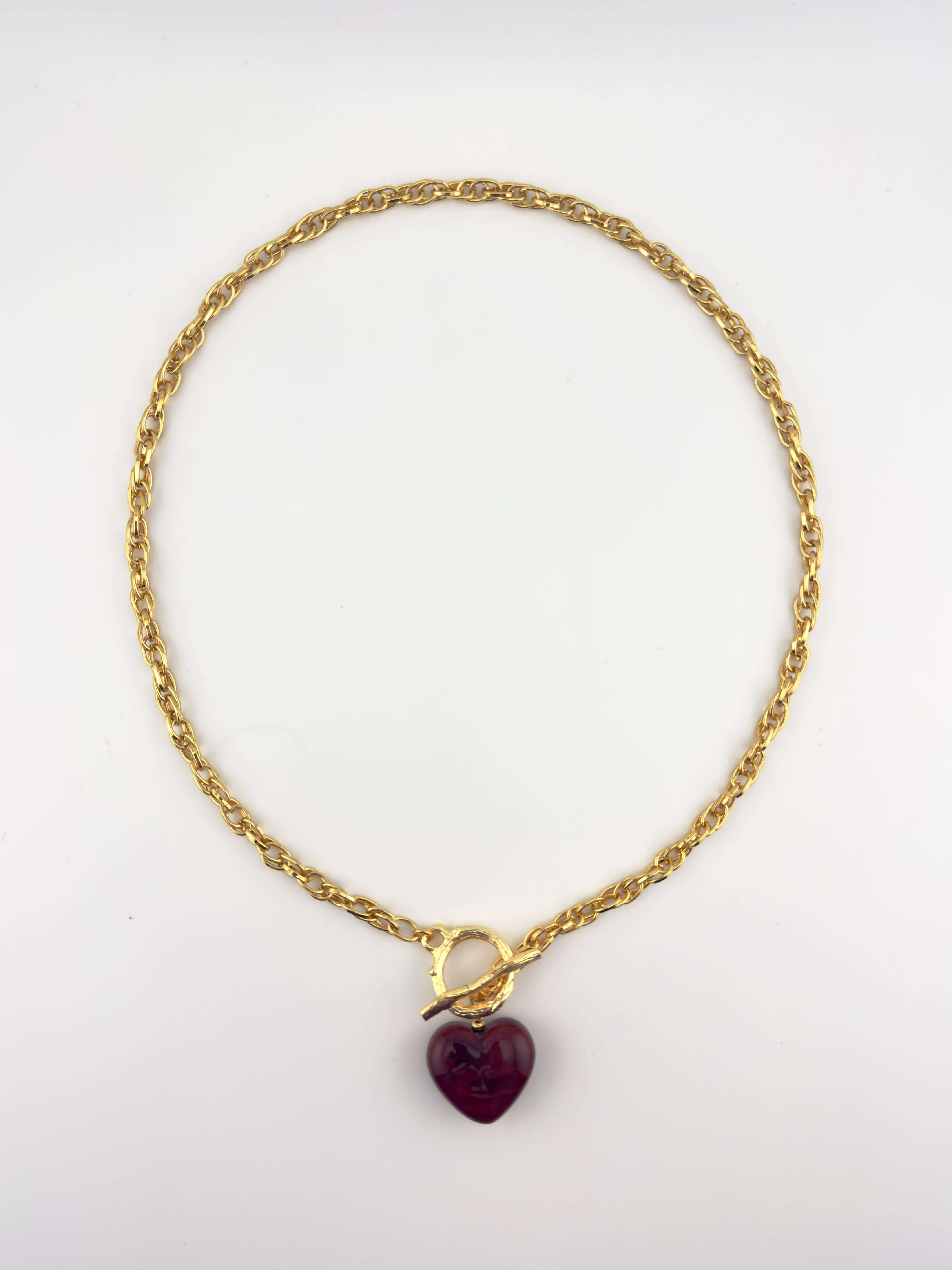 Heart Necklace - Bordeaux