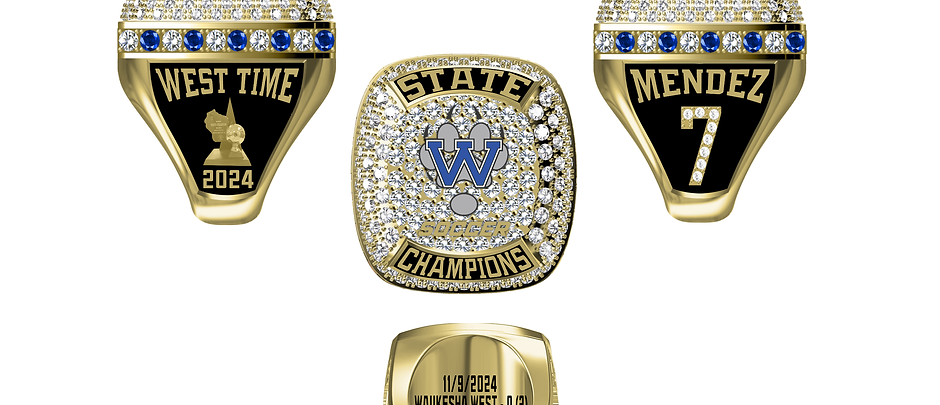 Anillo de campeonato de fútbol de Waukesha West 2024