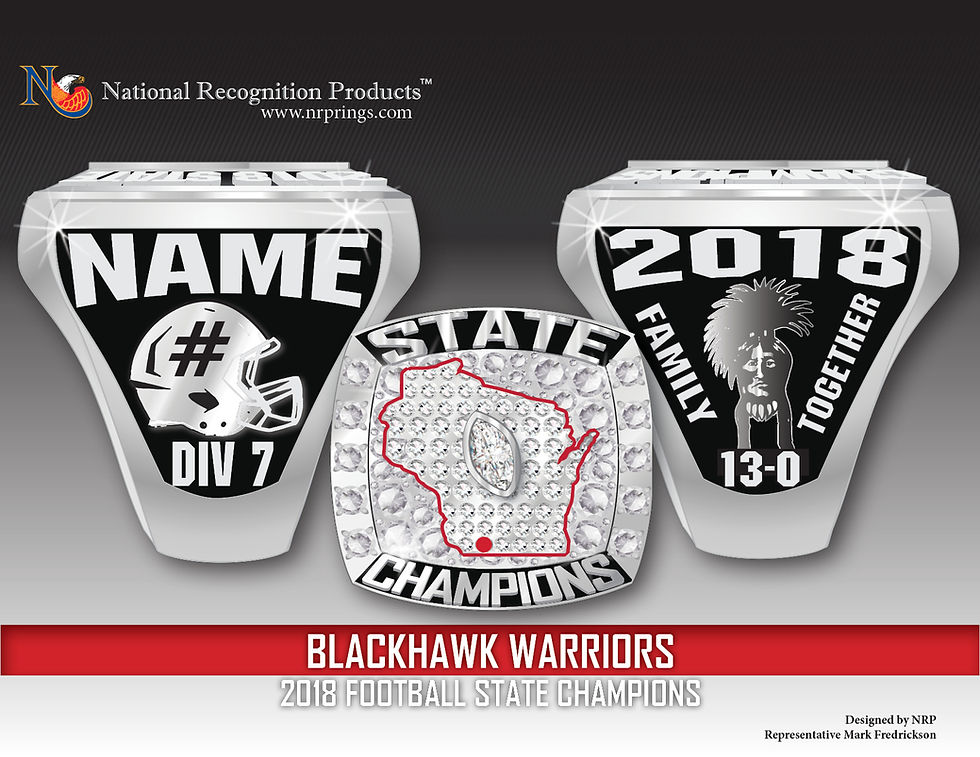 2018 Black Hawk Championship ring - Solidium Elite