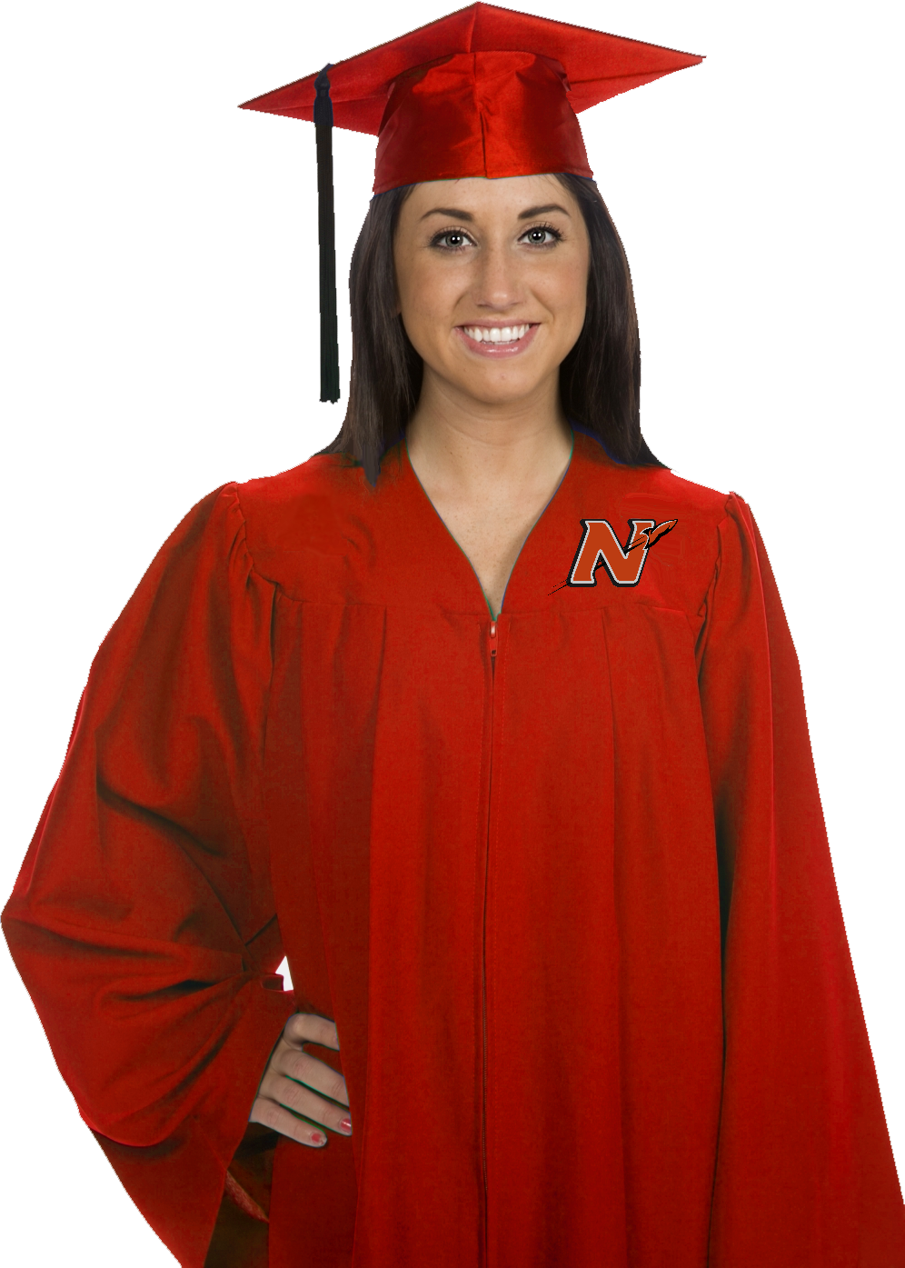 *Cap/Gown/Tassel W/Embroidered Mascot