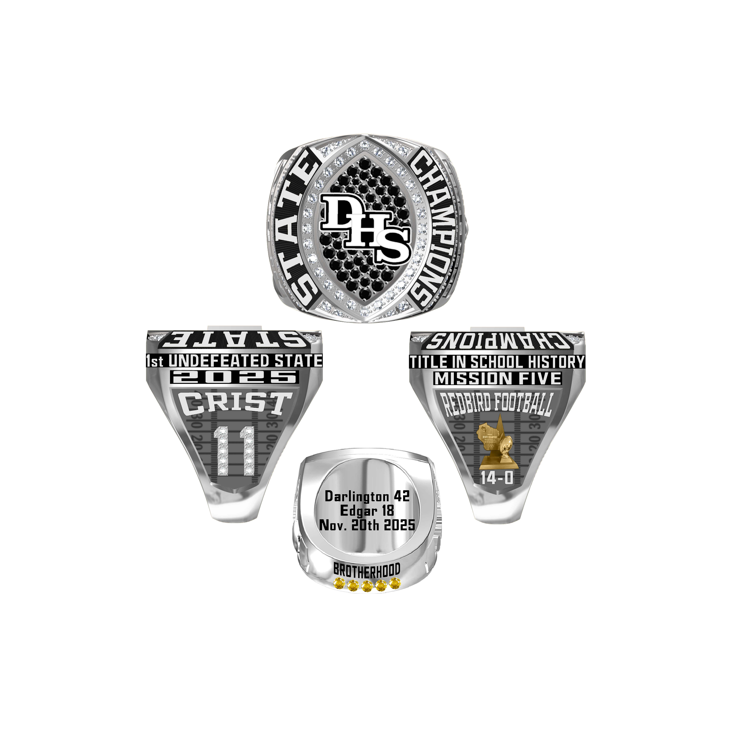 25 Darlington Football Championship Ring