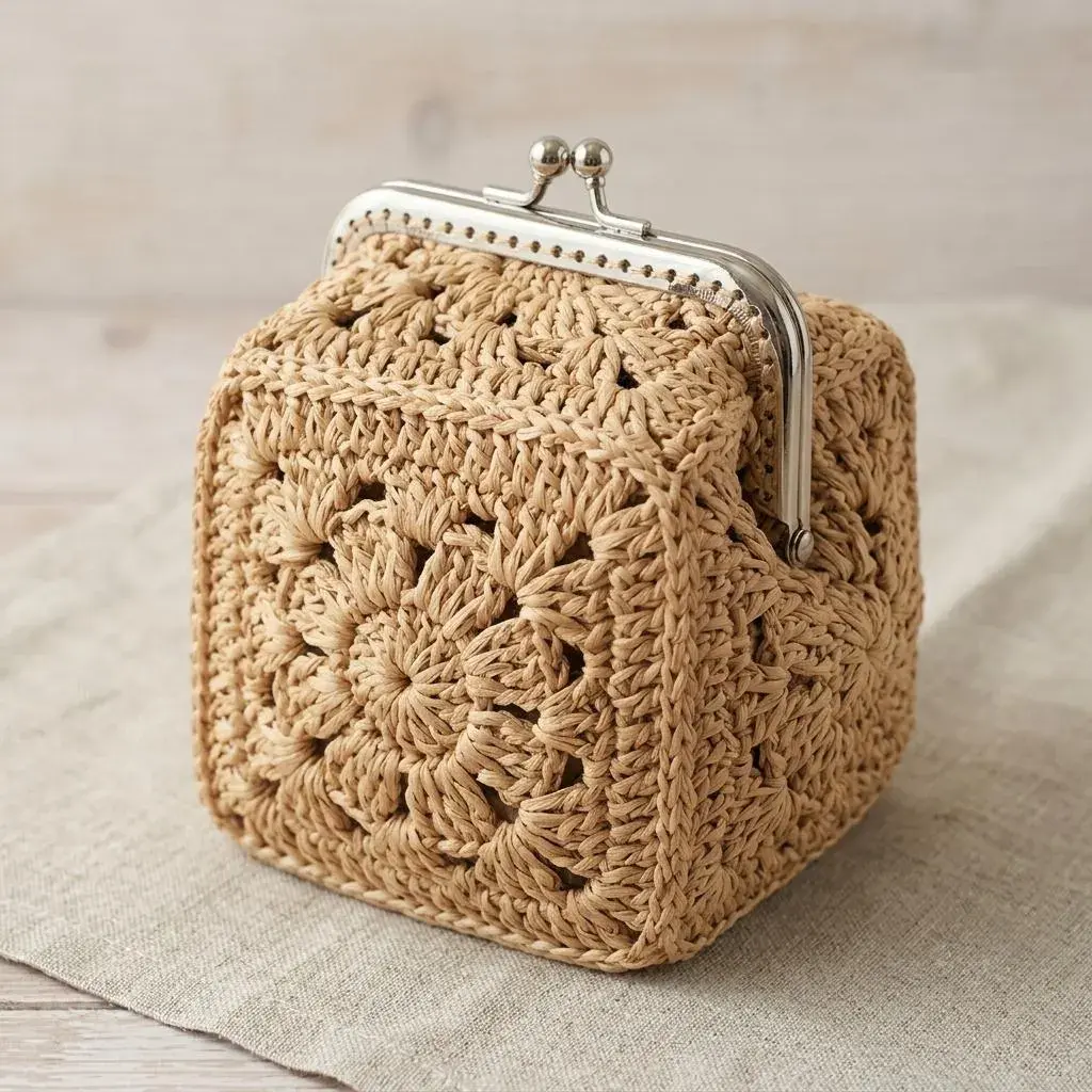 Crochet Raffia Purse Pattern PDF