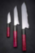 Thumbnail: San Mai Bunka Kitchen Knife Set Right Side