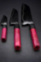 Thumbnail: San Mai Bunka Kitchen Knife Set Handles
