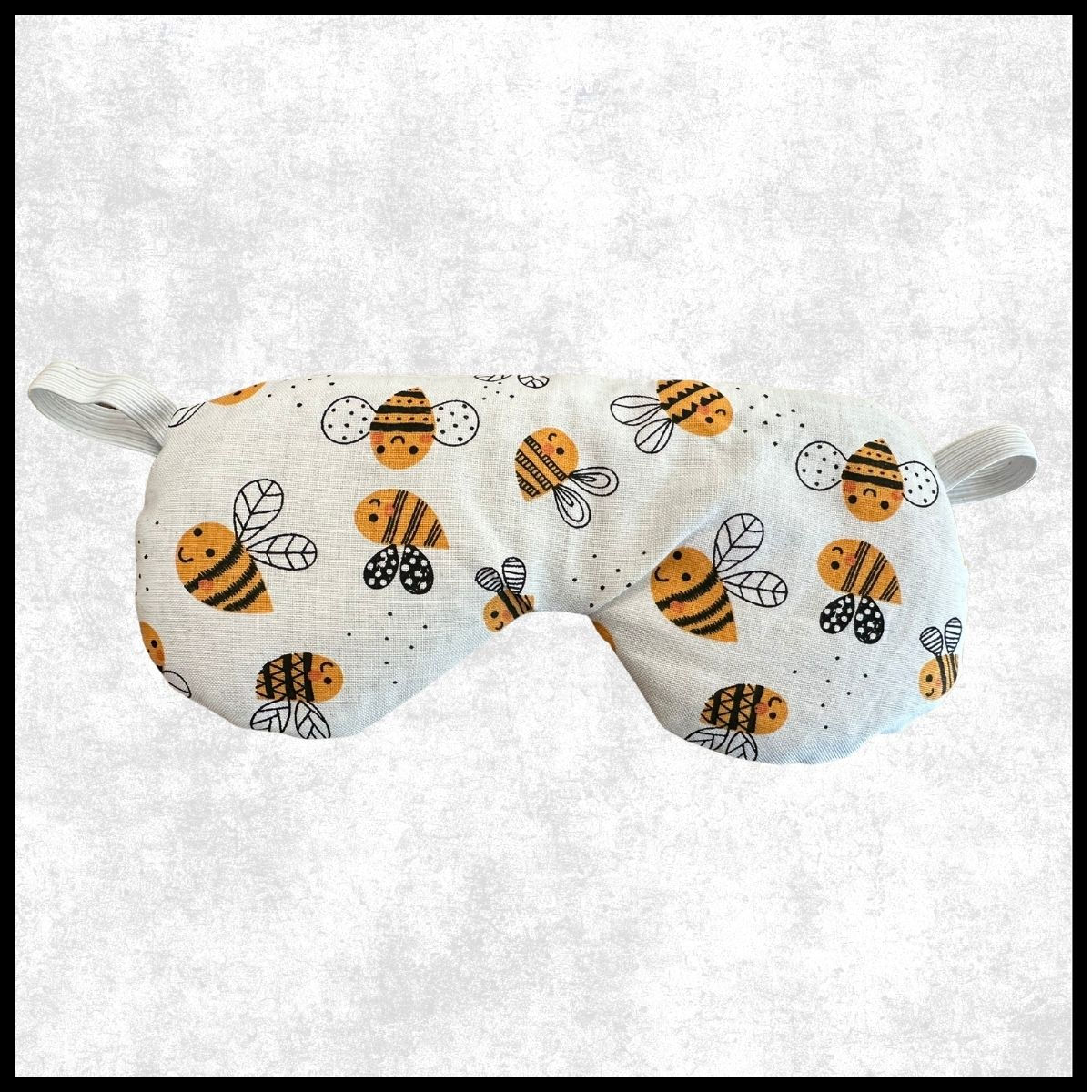Smiling Bumblebees Weighted Eye Mask: Hot/Cold Therapy Rice Pack