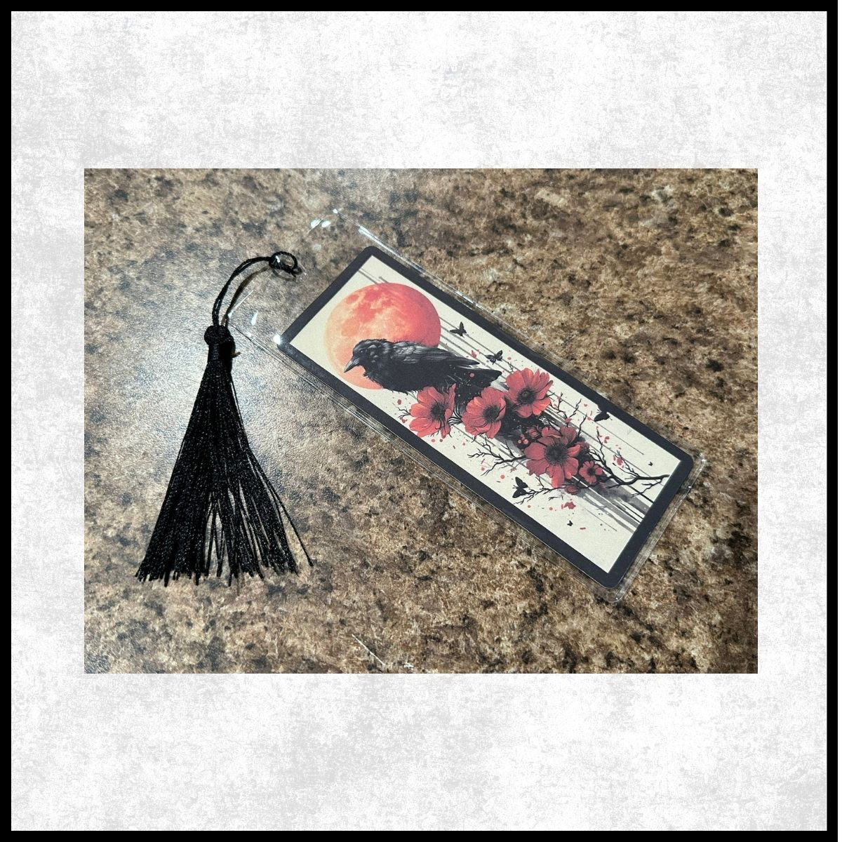 Nevermore Raven: Paper Bookmark and Tassel with Protective Sleeve