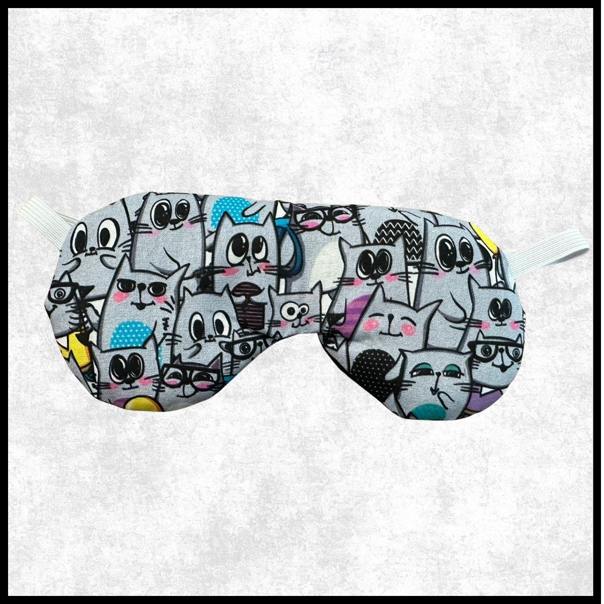 Nerdy Cats Weighted Eye Mask: Hot/Cold Therapy Rice Pack