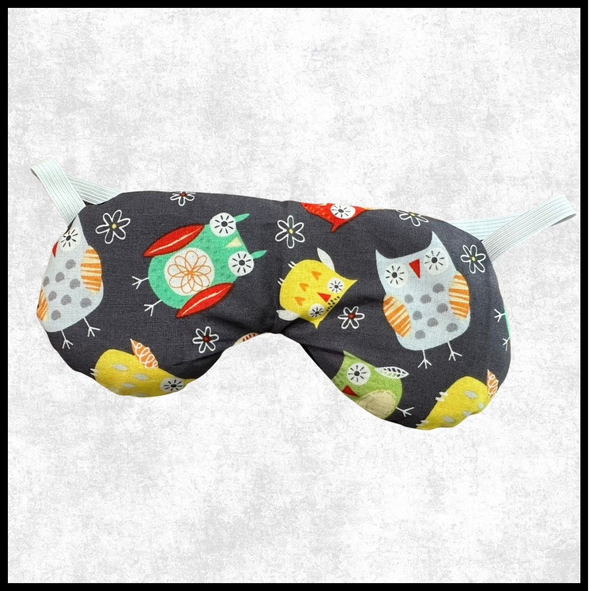 Artsy Owls Weighted Eye Mask: Hot/Cold Therapy Rice Pack