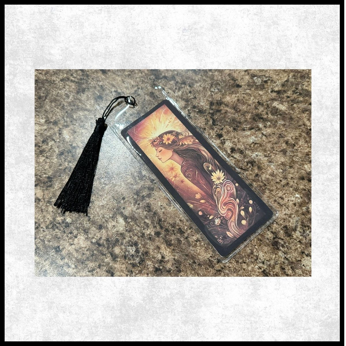 Sun Fairy Goddess: Paper Bookmark and Tassel with Protective Sleeve