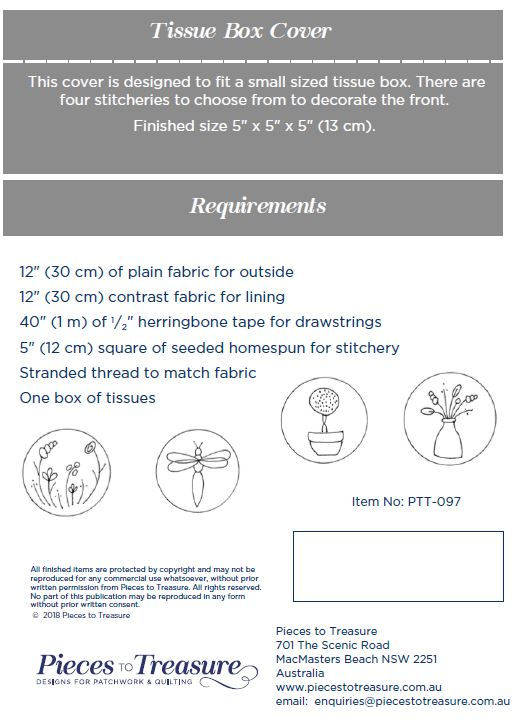 Thumbnail: Pattern - Tissue Box Cover PAPER