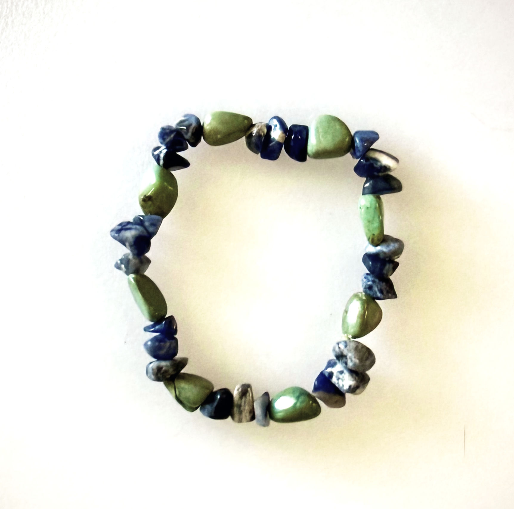 7" Genuine Turquoise and Lapis Bracelet