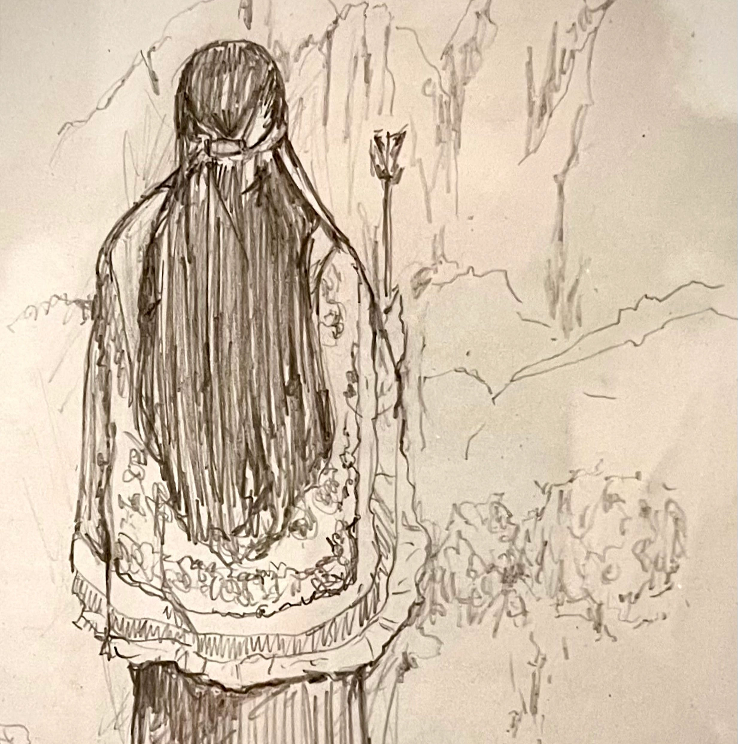 Piro Girl at the Mountain