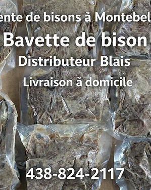 bavette de bison emballée sous vide