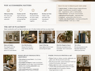 Images showing how to accessorize a person's home environment