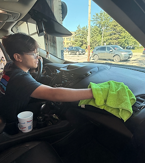 Full‑service car wash that hand‑wipes dash and console to give your interior a clean, fresh, well‑finished look.