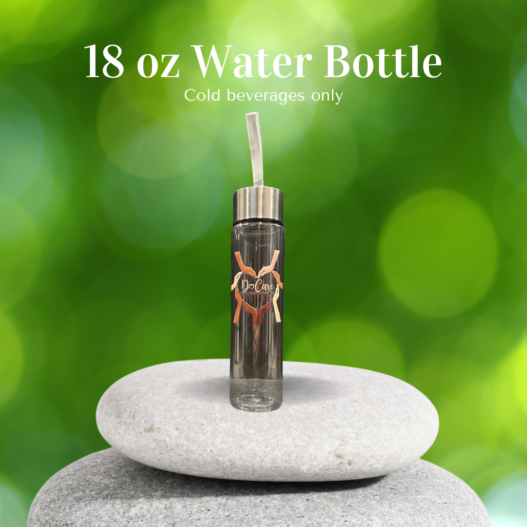 18oz Plastic Clear Water Bottles Stainless Steel Screw Cap Lid with Strap