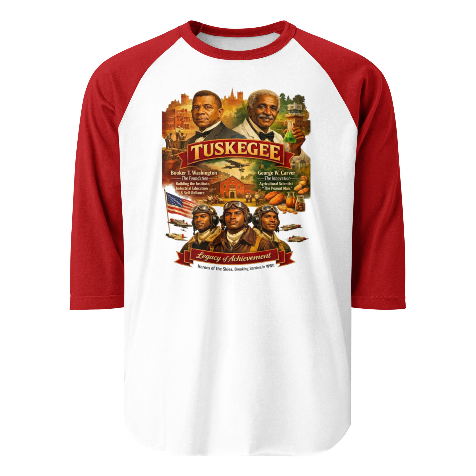 Tuskegee 3/4 Sleeve Raglan Shirt