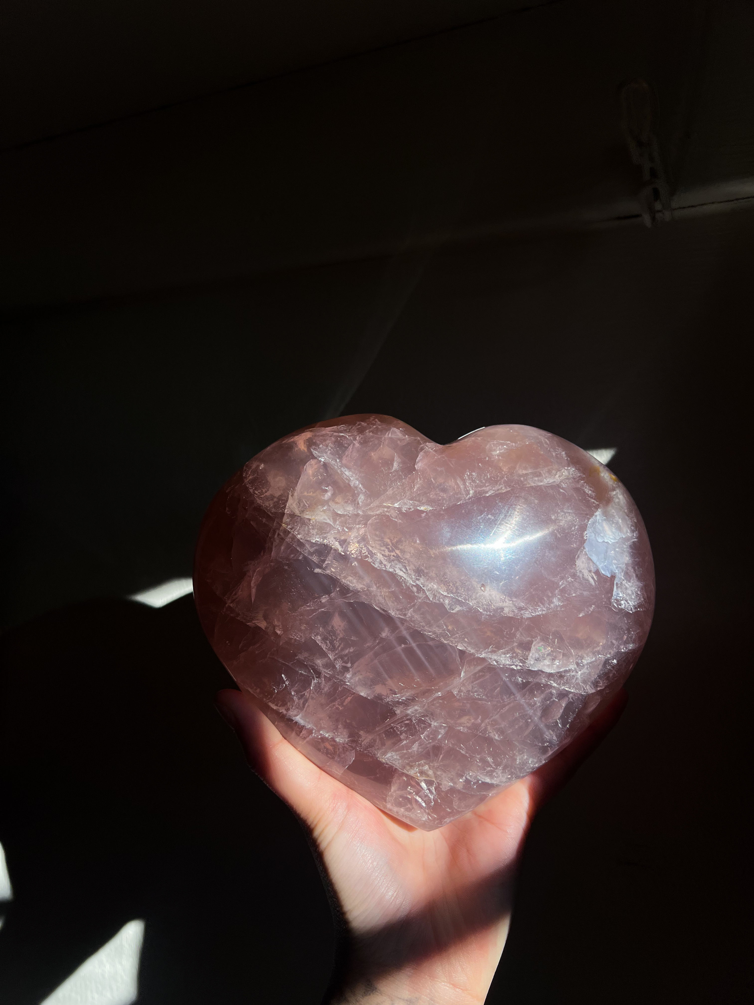 XL Rose Quartz Heart