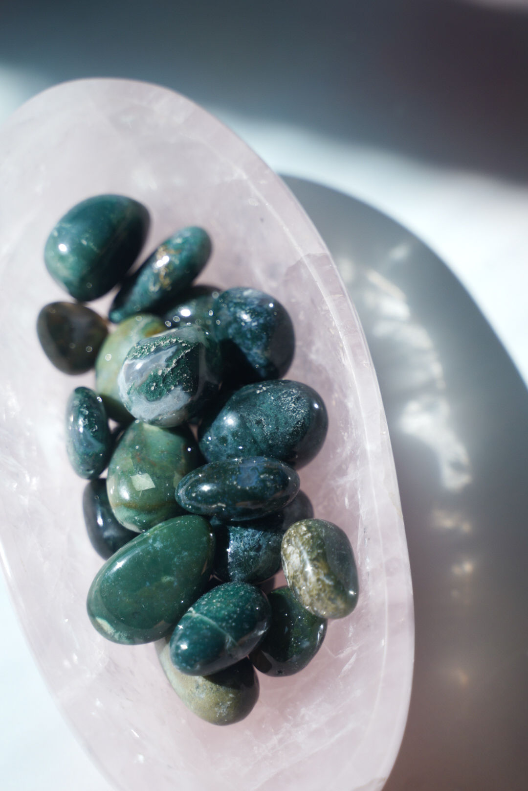 Moss Agate Tumbles