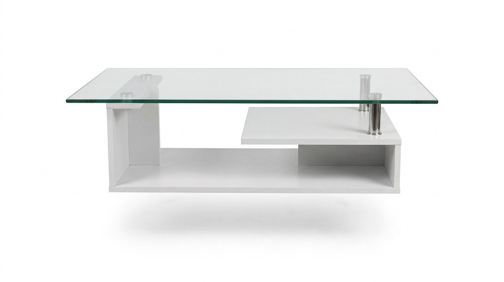 Wood-and-Glass Coffee Table - CT-130