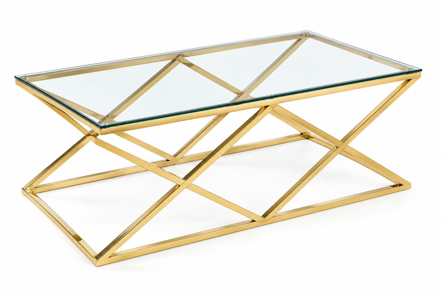 Luigi Gold Geometric Coffee Table - CS06
