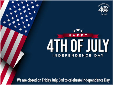 Independence Day Closure (we are closed Friday July, 3rd)