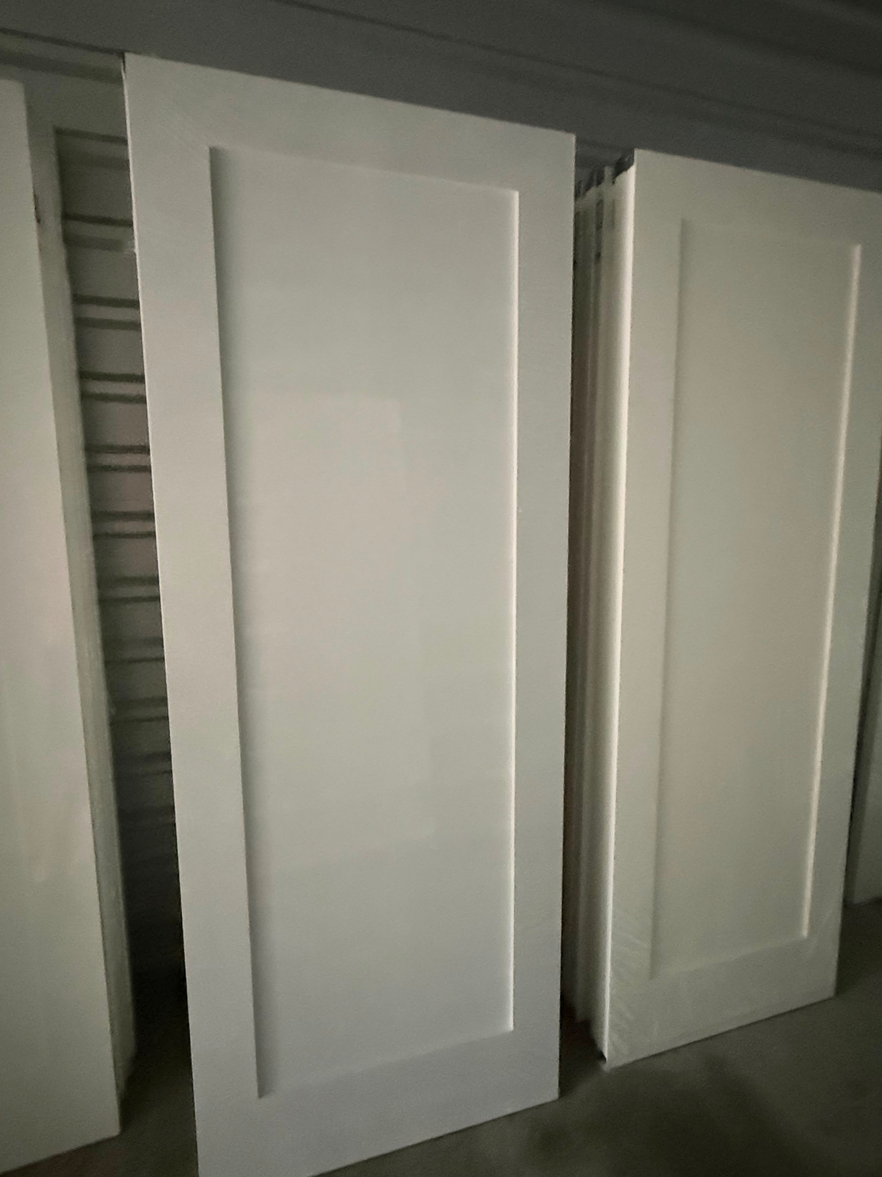 White Shaker 1 Panel Slab Door Solid Core