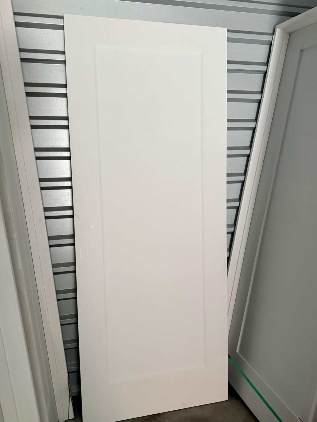 White Shaker 1 Panel Slab Door Hollow Core