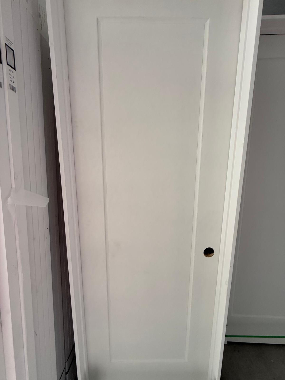 Pre-Hung 1 Panel White Shaker Door Hollow Core