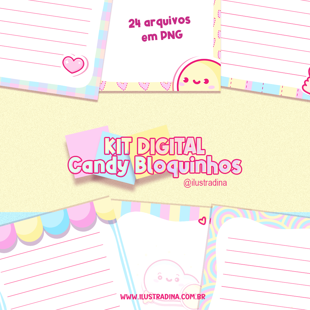 Kit Digital Candy Bloquinhos