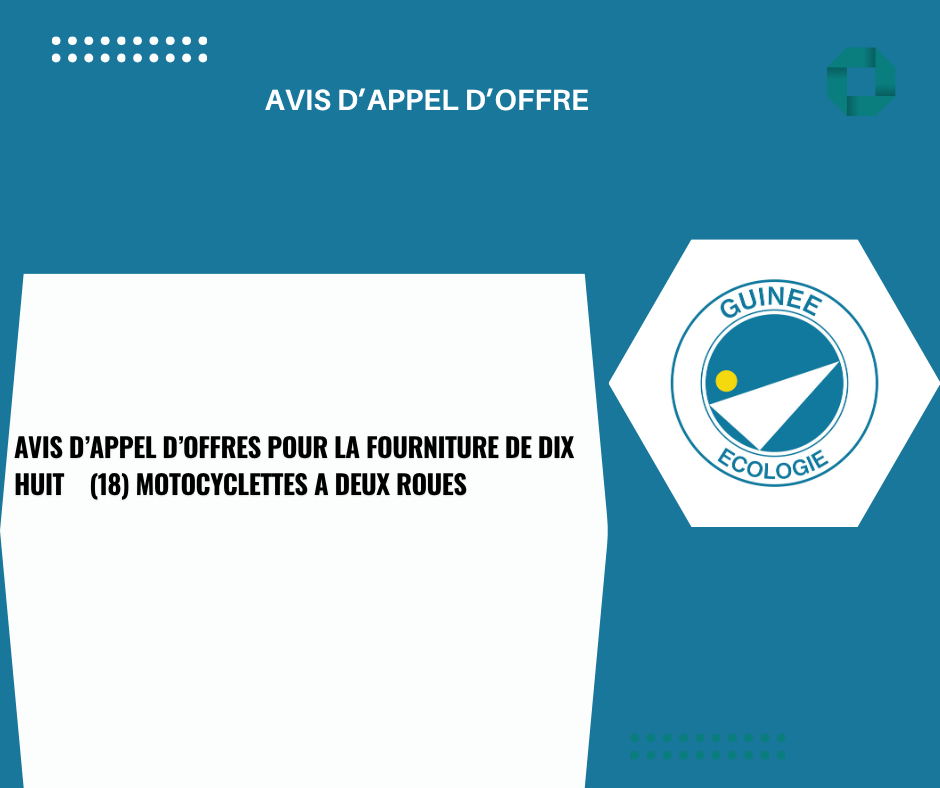 Avis d'appel d'offres pour la fourrure de 18 motos!