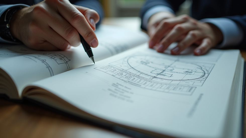 Eye-level view of a student analyzing a complex diagram in a textbook